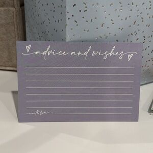 Advice and Wishes Card